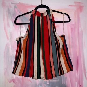 NWT Karlie high neck open back top